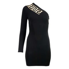 Versus Versace Mini abito monospalla con pannelli in rete IT 38 UK 6