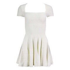 Azzedine Alaïa Crocheted Cotton Blend Dress FR 38 UK 10