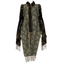 Luxurious 1900's Extravagant Velvet Jacket with Fur Trim