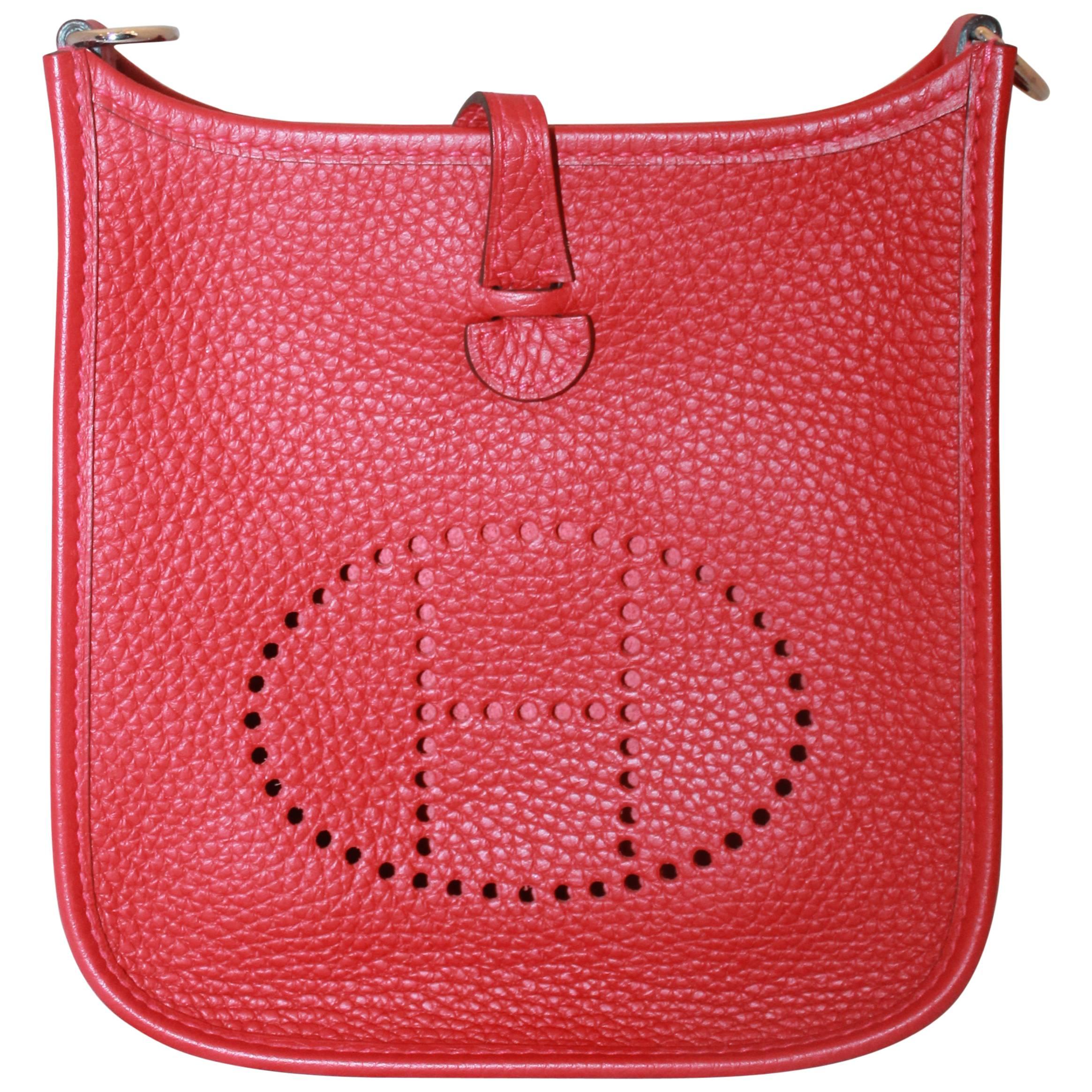 Hermes New Rouge Casaque Clemence TPM Mini Evelyne - 2015