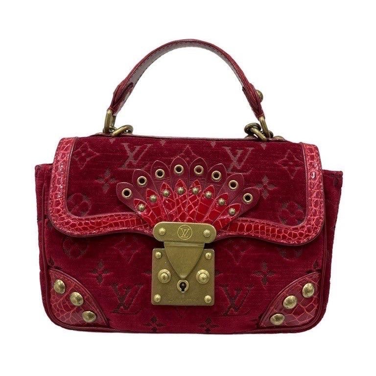 Louis Vuitton Epi Monso Leather Red Gold 2way Handbag 9