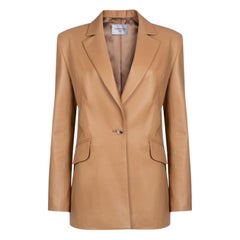 Verheyen London - Blazer surdimensionné Chesca en cuir camel, taille 14