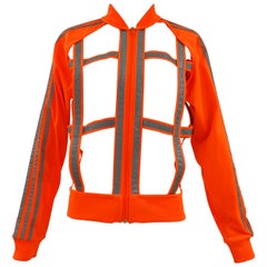 Jeremy Scott Adidas orange see through jacket