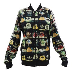 Adidas original black multicoloured sweater jacket