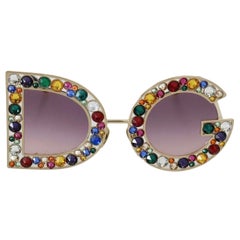 Dolce & Gabbana Sonnenbrille DG CRYSTAL mit glänzenden und farbenfrohen Kristallen verziert