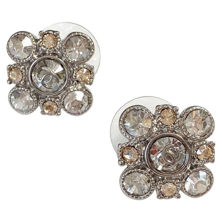 CHANEL Bright Squares Stud Earrings For Sale