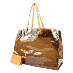 Louis Vuitton Clear Monogram Ambre Cabas Cruise GM Transluzente Tragetasche mit Beutel