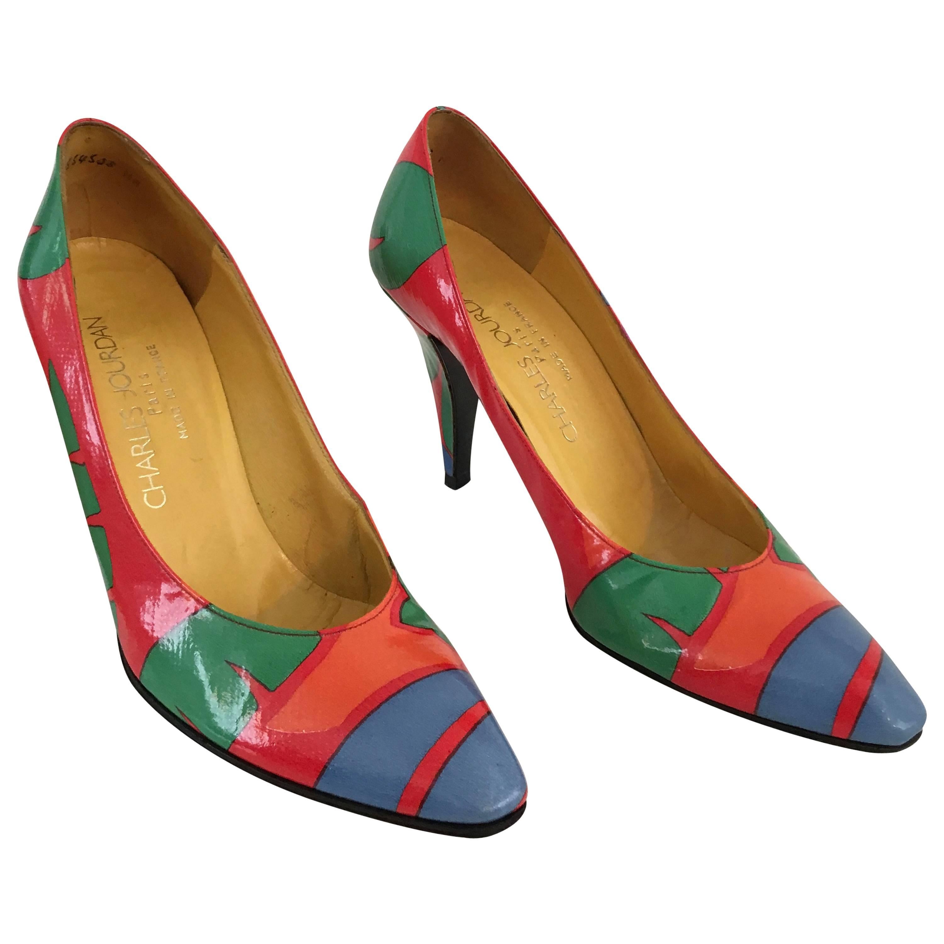 Charles Jourdan Leather Pumps   For Sale