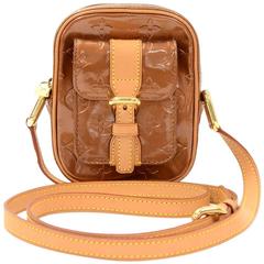 Louis Vuitton Christie PM Bronze Vernis Leather Shoulder Pochette Bag