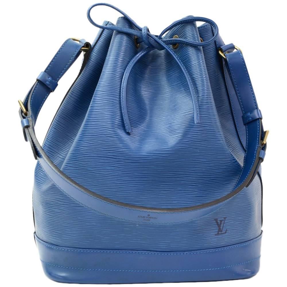 Louis Vuitton Noe Large Blue Epi Leather Shoulder Bag