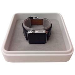 Apple&Hermes watch Single Tour, 38mm Stainless Steel Case with NOIR Leather Band
