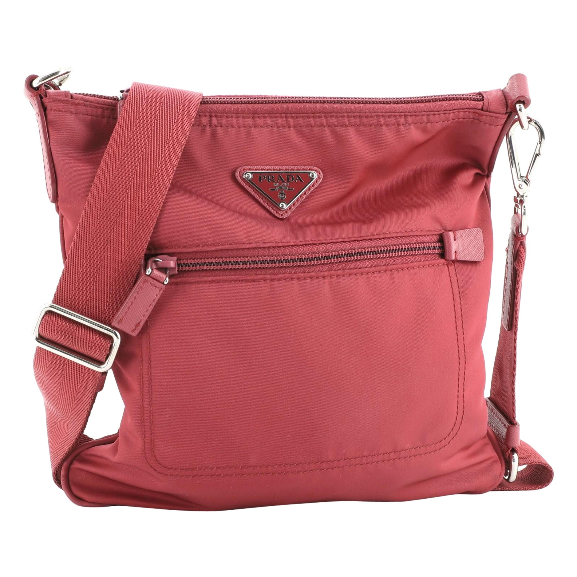 Prada man top bag red logo