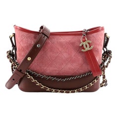 Chanel Gabrielle Hobo Quilted Suede Small