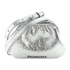 Balenciaga Cloud Coin Purse with Strap Leather