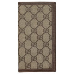 Gucci Vintage Braun GG beschichtetes Segeltuch-Kartenetui