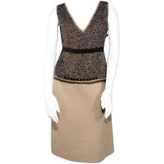 Prada Tweed Two Piece Skirt and Top Suit Set