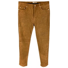 SAINT LAURENT Size 30 Brown & Tan Suede Casual Pants