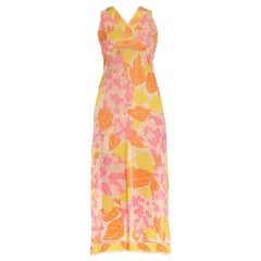 1960S EMILIO PUCCI Orange, Pink & Yellow Negligee