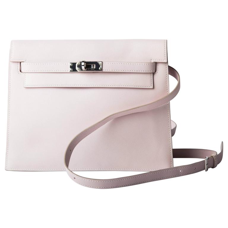 Hermes Kelly Danse Rose Dragee Swift Leather with Palladium HDW For Sale at  1stDibs