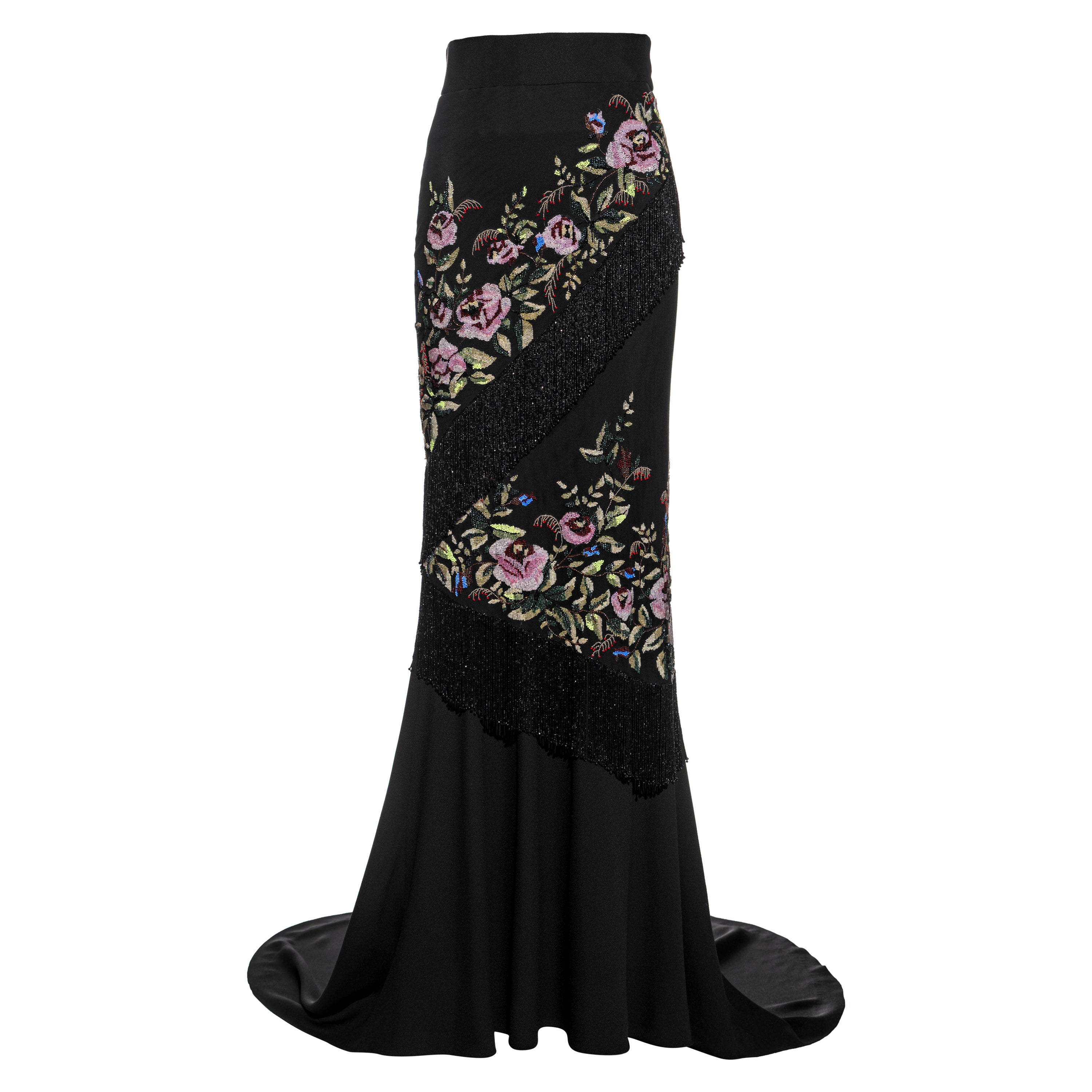 Givenchy Haute Couture by Alexander McQueen beaded evening skirt, fw 1998 For Sale