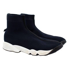 Christian Dior Navy Stretch-Knit Sock Trainers