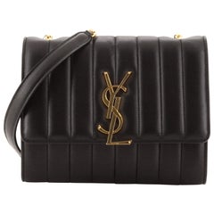 Saint Laurent Vicky Wallet on Chain Vertical Quilted Leather