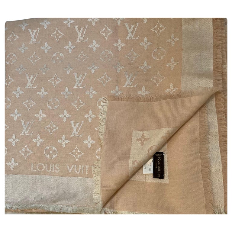Pre-owned Louis Vuitton Square Pink Monogram Arty Shawl