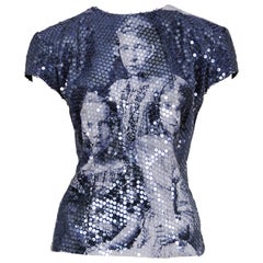 Vintage Alexander McQueen Rare Romanov Children Sequin Top Joan Collection 1998