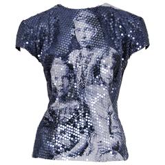 McQueen Romanov Print Sequin Top 1998 AW 11