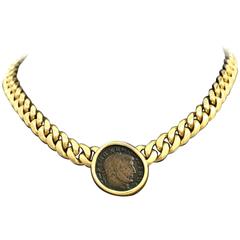 Bulgari Monete Classic Coin Gold Necklace
