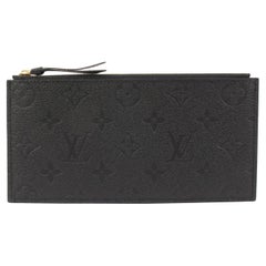 Used Louis Vuitton Black Leather Monogram Empreinte Pochette Zip Felicie Insert 33lv2
