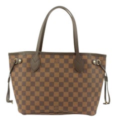 Used Louis Vuitton Small Damier Ebene Neverfull PM Tote Bag 88lv221s