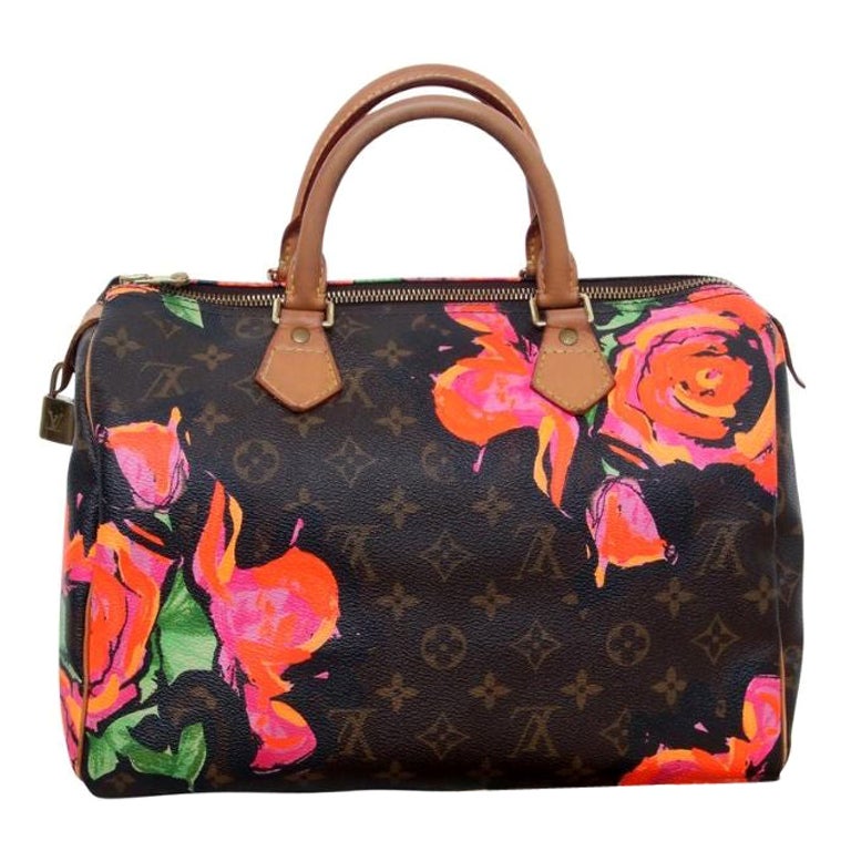 Louis Vuitton Speedy Stephen Sprouse Roses 30 Rare Rose Shoulder Bag For Sale