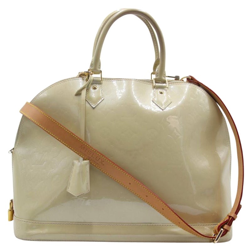 Louis Vuitton Monogram Vernis Leather Alma Hand Bag with MISLUX Shoulder Strap