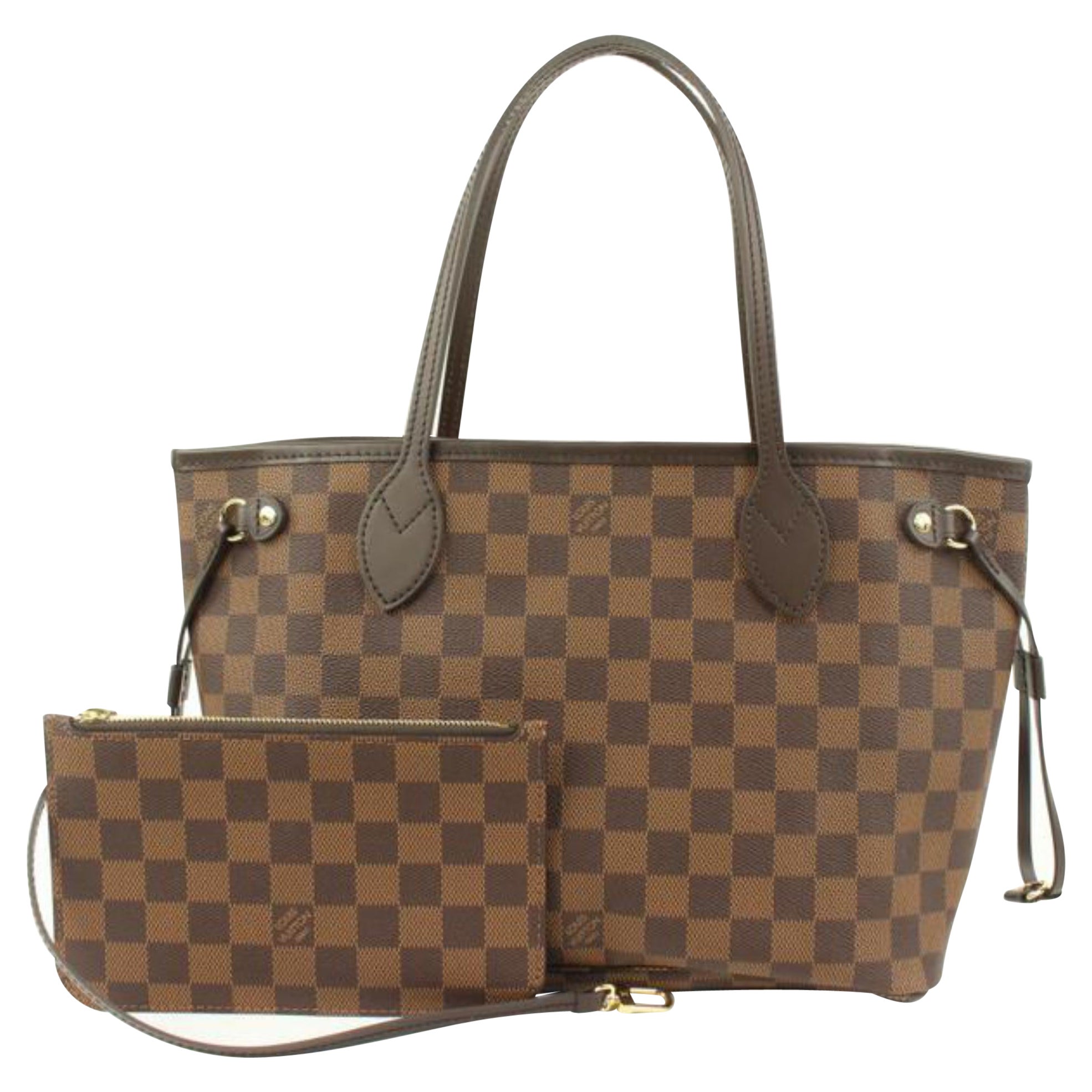 Brown Louis Vuitton Damier Ebene Canvas Tote Bag For Sale at 1stDibs