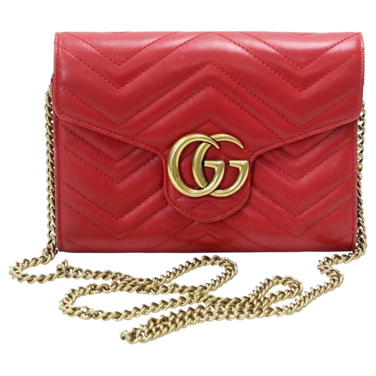 Gucci Marmont Flap GG Medium Matelasse Leather Crossbody Bag GG-0611N-0005