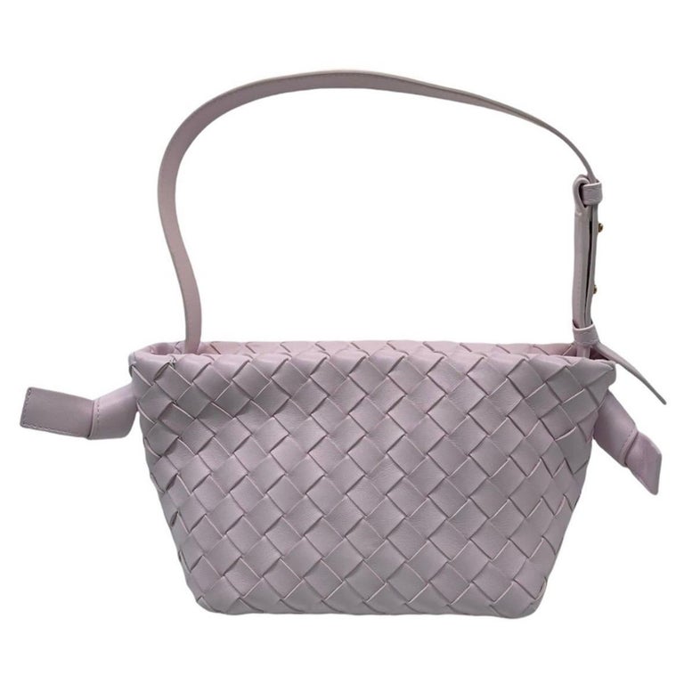 Bottega Veneta Lilac Leather Tie Bag For Sale at 1stDibs