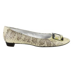 Roger Vivier Python Leather Ballerina Flats EU 39 UK 6 US 9 