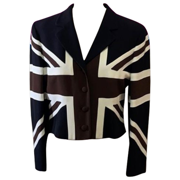Moschino Cheap Chic Union Jack Blazer The Nanny For Sale at 1stDibs