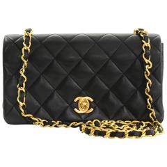 Chanel Black Quilted Lambskin Vintage Single Flap Bag