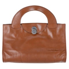 1970s Gherardini Vintage brown leather handbag