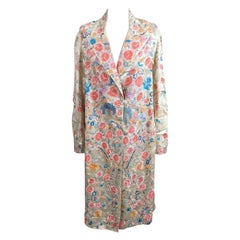 Chinese Art Deco Embroidered Peacock Coat