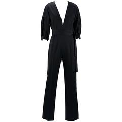 NWT 2014 Yves Saint Laurent Black Jumpsuit 