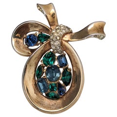 Trifari Retro Brooch, "Jeweled Symphony"