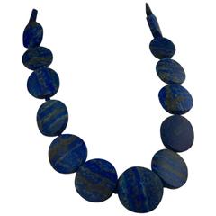 Pakistani Lapis Lazuli Disc Necklace