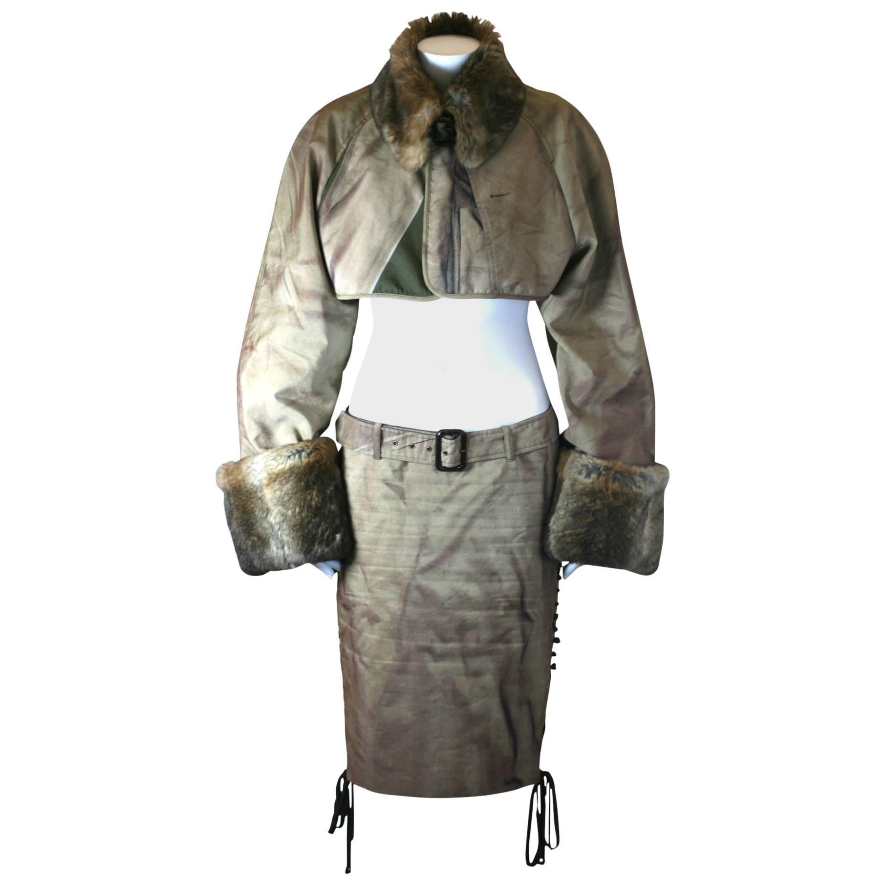 Jean Paul Gaultier Trompe L'oiel Trench "Suit" For Sale