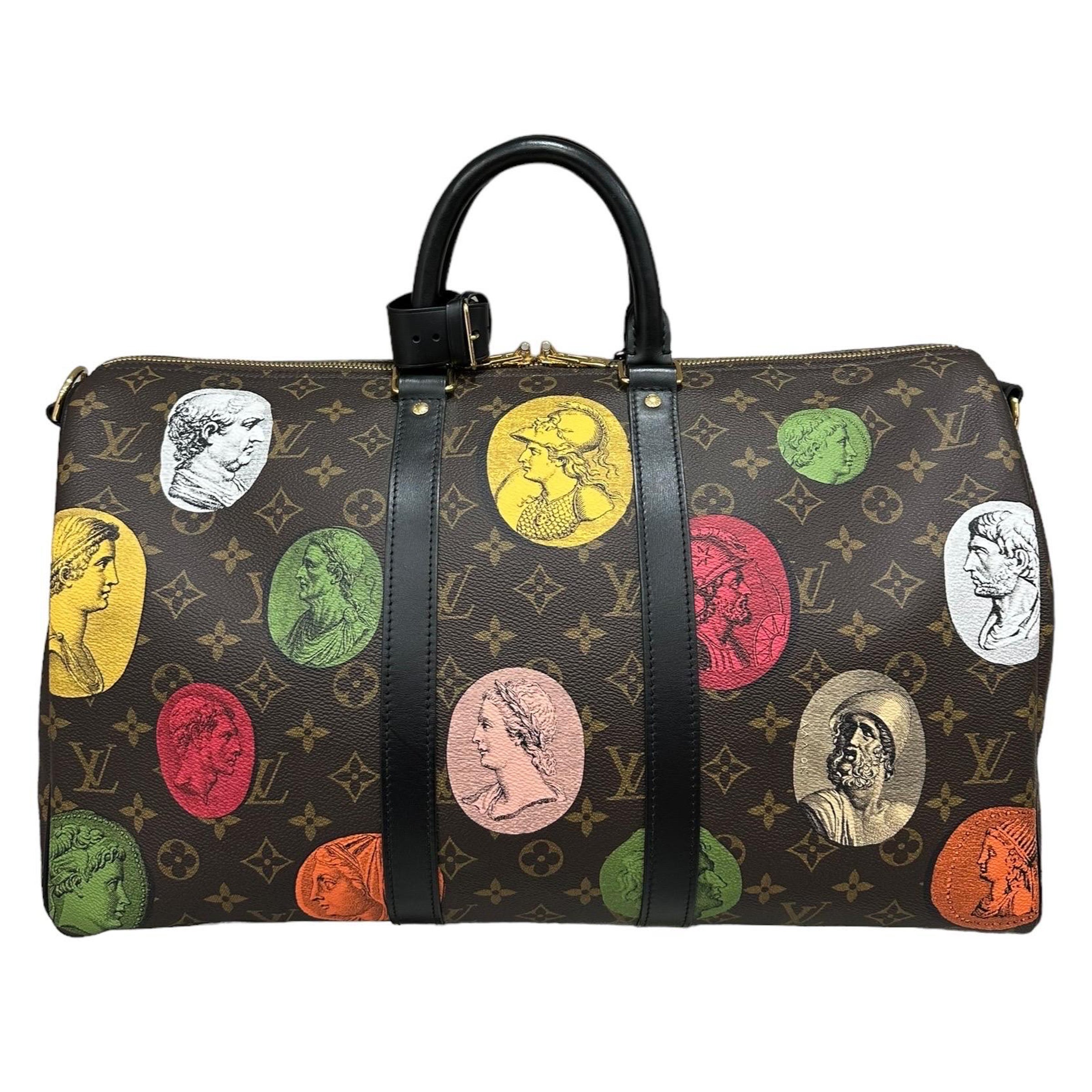 Louis Vuitton x Fornasetti Keepall 45 Bandoulière Rucksack für unterwegs 