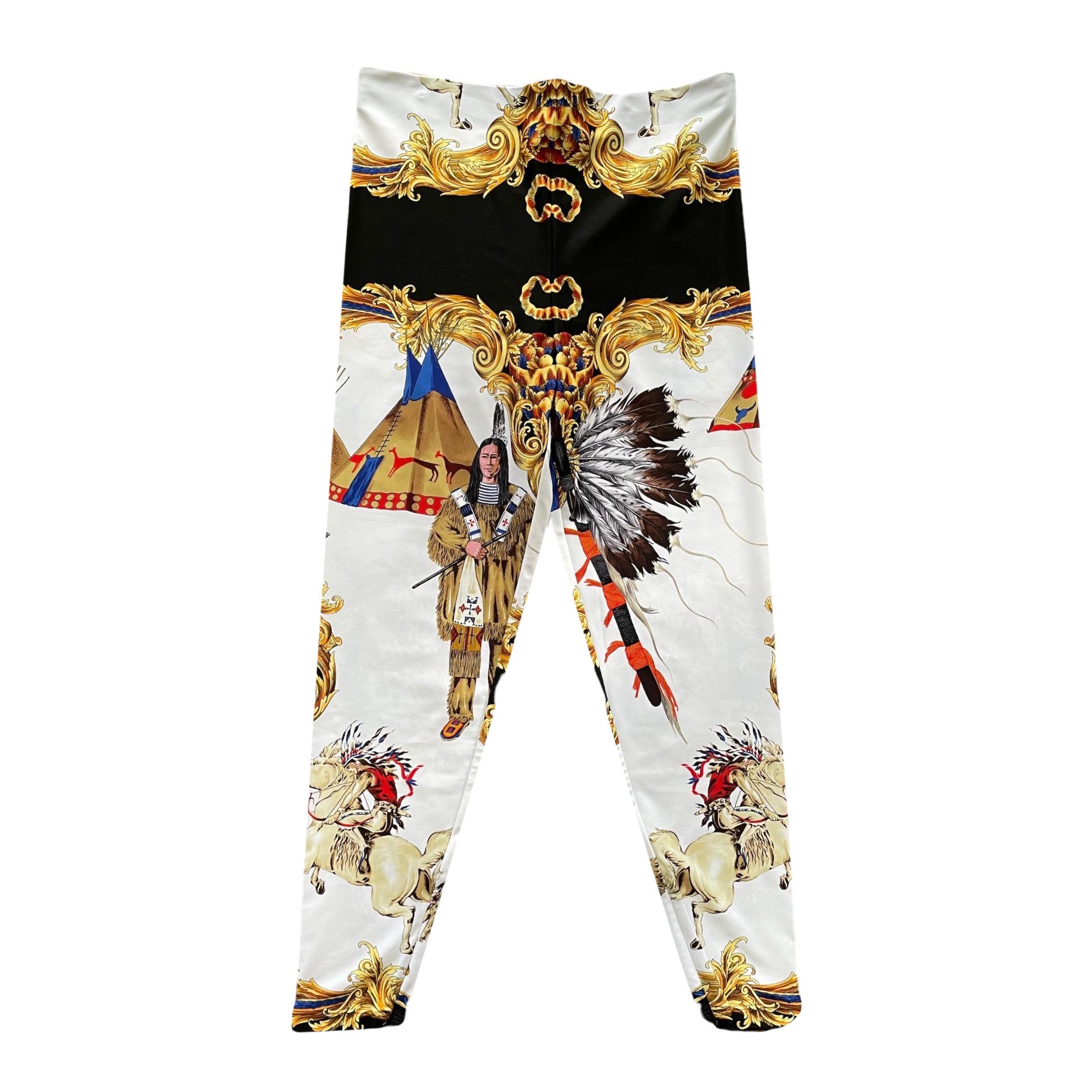 Frühjahr 2018 Bereit zum Tragen von amerikanischen Ureinwohnern  Versace Tribute H/W 1992 Hose im Angebot