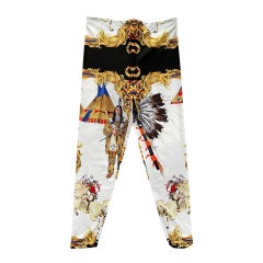 Primavera 2018 Listo para llevar Nativos Americanos  Pantalones Versace Tribute FW 1992