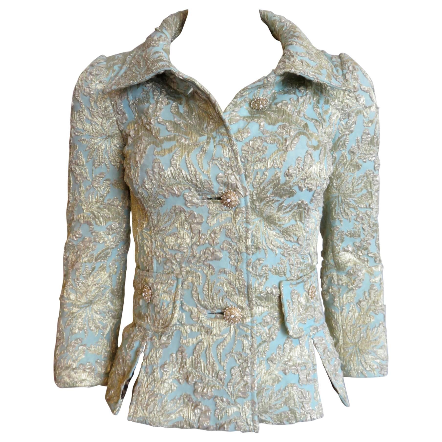 DOLCE & GABBANA Baroque gold silk brocade evening jacket